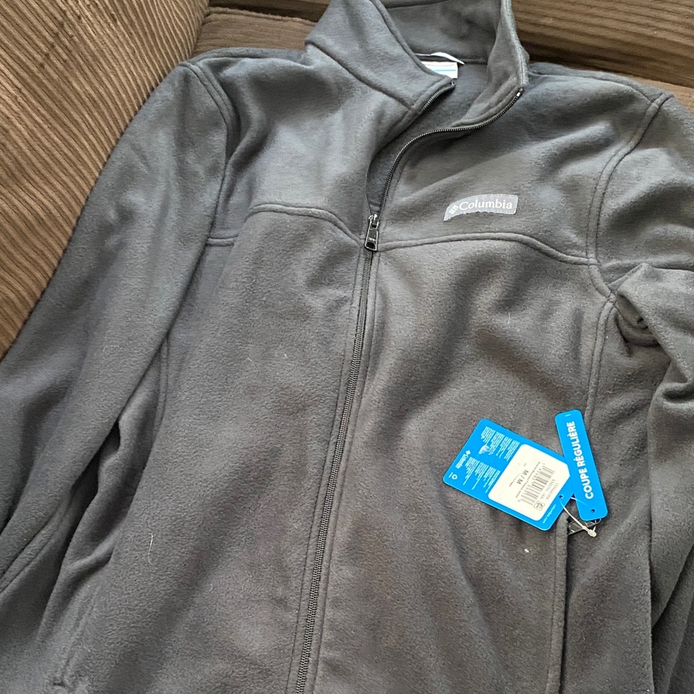 Columbia Charcoal Full-Zip Fleece Jacket